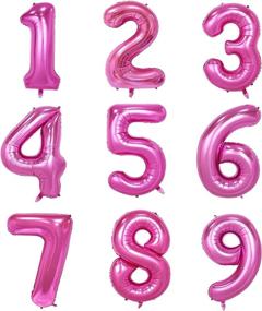 img 2 attached to Langxun 40Inch Pink Foil Number Balloons For Birthday Party Supplies And Birthday Decorations And Birthday Photo Booth Props (Number 0)