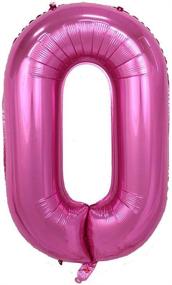 img 4 attached to Langxun 40Inch Pink Foil Number Balloons For Birthday Party Supplies And Birthday Decorations And Birthday Photo Booth Props (Number 0)