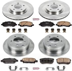 img 1 attached to Enhanced Performance Brake Kit - Power Stop KOE2840 Autospecialty Front and Rear Replacement Brake Kit with OE Brake Rotors & Ceramic Brake Pads