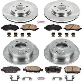 img 2 attached to Enhanced Performance Brake Kit - Power Stop KOE2840 Autospecialty Front and Rear Replacement Brake Kit with OE Brake Rotors & Ceramic Brake Pads