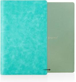 img 4 attached to Organize Your Travels With JoyNote Aqua Refillable PU Leather Journal Cover: Perfect For Field Notes, A6 Notebooks With Pockets, Pen Holder, And Card Slots