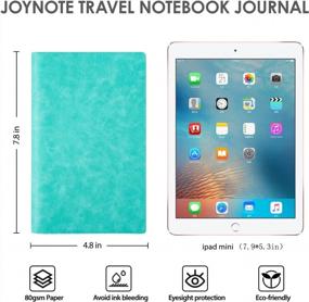 img 3 attached to Organize Your Travels With JoyNote Aqua Refillable PU Leather Journal Cover: Perfect For Field Notes, A6 Notebooks With Pockets, Pen Holder, And Card Slots