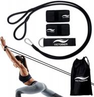 victorem arm resistance band for working out -stretching j-resistance bands with handles for muscle mobility, baseball/softball exercise bands resistance tube set-resistant band workout guide included logo