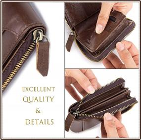 img 1 attached to Retro Cowhide Leather Men'S Wallet With Coin Purse And Card Slots By Tanpell