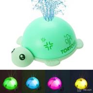 🐢 kid's bath time toy: light up turtle sprinkler for 2-6 year old boys and girls - toddler tub toy gift for babies 18-36 months логотип