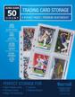 samsill 4 pocket trading card binder sleeves for mini binders, 50 pack, double sided clear trading card pages and mini photo card sleeves, side loading, hold 2.5 x 3.5 inch cards logo
