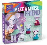 craft-tastic mouse friend sewing kit - make a cute stuffed animal with customizable outfits and accessories - includes bonus tote bag - unique arts and crafts gift for children логотип
