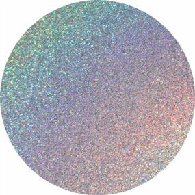 img 3 attached to Hemway Craft Glitter 100G / 3.5Oz Glitter Flakes For Arts Crafts Tumblers Resin Epoxy Scrapbook Glass Schools Paper Halloween Decorations - Ultrafine (1/128" 0.008" 0.2Mm) - Silver Holographic
