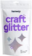 hemway craft glitter 100g / 3.5oz glitter flakes for arts crafts tumblers resin epoxy scrapbook glass schools paper halloween decorations - ultrafine (1/128" 0.008" 0.2mm) - silver holographic logo