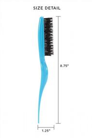 img 3 attached to Cricket Teasing Hair Brush For Volume, Backcombing, Lifting, Styling And Sectioning Hair - Aqua