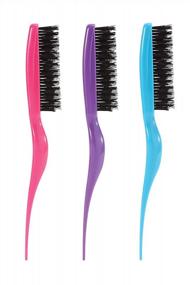 img 2 attached to Cricket Teasing Hair Brush For Volume, Backcombing, Lifting, Styling And Sectioning Hair - Aqua