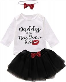img 4 attached to Newborn Baby Girl'S 1St New Year Outfit - Bodysuit For New Year'S Eve