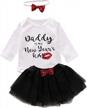 newborn baby girl's 1st new year outfit - bodysuit for new year's eve logo