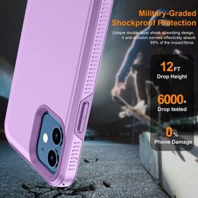 img 2 attached to Ultimate Protection For Your IPhone 12/12 Pro With Temdan Heavy Shockproof Case, 2 Glass Screen Protectors, And Camera Lens Protectors In Stunning Light Purple