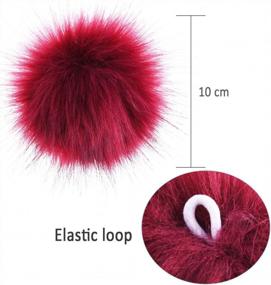 img 2 attached to 24 Pieces Faux Fox Fur Pom Poms DIY With Elastic Loop For Hats, Keychains, Scarves, Gloves And Bags Accessories - 12 Bright Colors (2 Pcs Each Color)