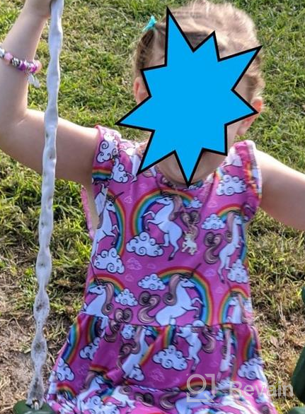 img 1 attached to Colorful Unicorn Hawaiian Dresses for Girls - Trendy and Fun Clothing review by Kathy Sloan