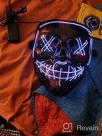 img 1 attached to Get Your Party Started With AnanBros Scary LED Halloween Mask - Perfect For Masquerade, Cosplay And More! Shop Now For Men, Women And Kids review by Dustin Barry