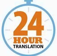 24 hour translation services logo