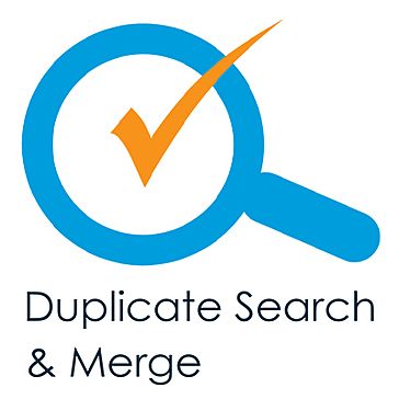 duplicate search and merge 로고