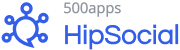 hipsocial by 500apps.com logo
