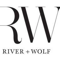 river + wolf logo