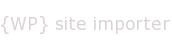 wp site importer logo