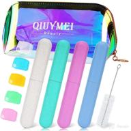 🦷 qiuymei portable breathable holographic toothbrush: convenient dental care on the go logo