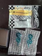 img 1 attached to Teal Teardrop Spiral Glass Ear Taper And Plug Set - Sizes 4G-16Mm - Piercing Jewelry By BodyJ4You review by Mia Lawrence