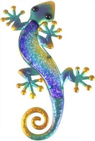 img 4 attached to Outdoor Metal Gecko Wall Decor - LIFFY Lizard Art For Patio Fence - Garden Gift Idea