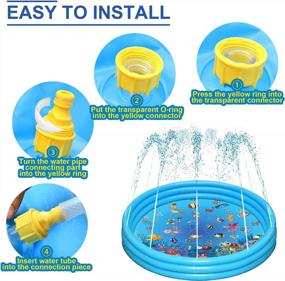 img 2 attached to Sinceroduct Inflatable Sprinkler Pool And Ball Pit For Kids - 25% Thicker Material For Learning And Play, Ideal Gift For Children Aged 3-12