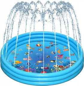 img 4 attached to Sinceroduct Inflatable Sprinkler Pool And Ball Pit For Kids - 25% Thicker Material For Learning And Play, Ideal Gift For Children Aged 3-12