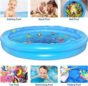 img 1 attached to Sinceroduct Inflatable Sprinkler Pool And Ball Pit For Kids - 25% Thicker Material For Learning And Play, Ideal Gift For Children Aged 3-12