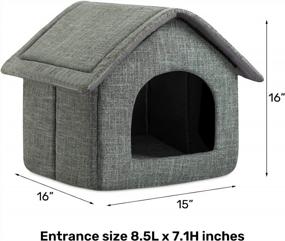 img 3 attached to Gray Cozy Pet Bed House Cave Sleeping Nest For Cats And Small Dogs By Hollypet