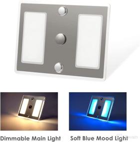 img 3 attached to RV LED Ceiling Light 12V: Touch On/Off Dimming, Acrylic Panel, Interior & Under Cabinet Lighting 2-Pack