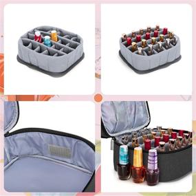 img 1 attached to LUXJA Nail Polish Carrying Case - Holds 20 Bottles (15Ml - 0.5 Fl.Oz), Double-Layer Bag For Nail Polish And Manicure Tools, Black