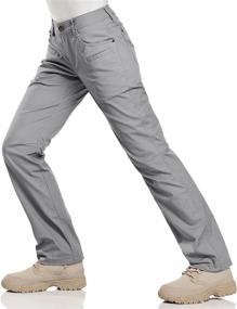 img 4 attached to Приготовьтесь к приключениям на свежем воздухе с женскими тактическими брюками CQR Flex Stretch: водонепроницаемые рабочие брюки из рипстопа с карманами-карго.