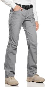 img 3 attached to Get Ready To Conquer Outdoor Adventures With CQR Women'S Flex Stretch Tactical Pants: Water-Resistant Ripstop Work Pants With Cargo Pockets.