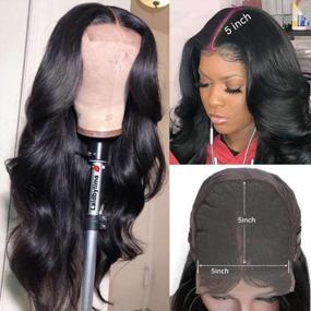 img 3 attached to Experience A Natural Look With ALLRUN 5X5 HD Lace Front Wigs In Body Wave Style For Black Women, With Brazilian Unprocessed Virgin Hair And Pre-Plucked Baby Hair - 150% Density And 20 Inches Long