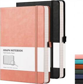 img 4 attached to Graph Paper Notebook 2 Pack - RETTACY Graph Paper Journal For Women With 384 Pages,Hard Cover,100Gsm Thick Graph Paper,5.75'' × 8.38''
