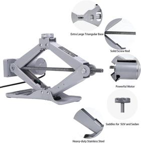 img 2 attached to FEANISIFEI 5 Ton Electric Car Jack Kit with Impact Wrench - 12V Electric Jack for Car SUV Emergency Repair Kit