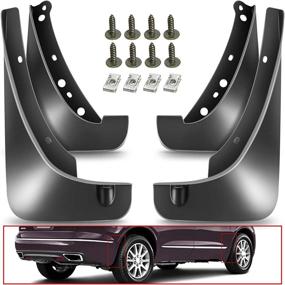 img 4 attached to 🚗 A-Premium Set of 4pcs Splash Guard Mud Flaps for Buick Enclave Premium CXL CX Base 2008-2017 3.6L SUV - Front and Rear Protection