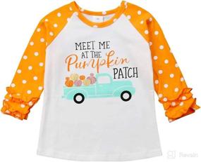 img 4 attached to Toddler Halloween Sleeve T Shirt Pumpkin