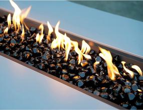 img 1 attached to Enhance Your Fireplace And Outdoor Space With Mr. Fireglass 10 Pounds Blended Fire Glass Diamonds In High Luster Onyx Black