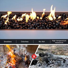 img 2 attached to Enhance Your Fireplace And Outdoor Space With Mr. Fireglass 10 Pounds Blended Fire Glass Diamonds In High Luster Onyx Black