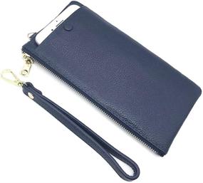 img 1 attached to IXYVIA Blocking Wristlet Smartphone Signature Women's Handbags & Wallets at Wristlets