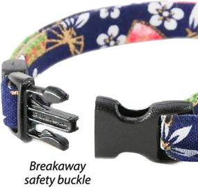 img 1 attached to 🐱 Necoichi Kimono Ribbon Cat Collar: Stylish and Safe Accessory for Your Beloved Feline Companion!