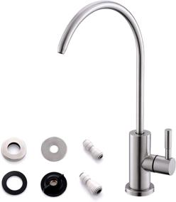img 4 attached to Stainless Steel Kitchen Water Filter Faucet With Brushed Nickel Finish - Non-Air Gap RO Faucet For Reverse Osmosis Or Water Filtration System By WEWE