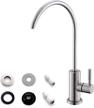 stainless steel kitchen water filter faucet with brushed nickel finish - non-air gap ro faucet for reverse osmosis or water filtration system by wewe logo