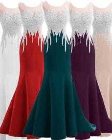 img 2 attached to Stunning Promworld Lace Mermaid Evening Gown: Perfect For Formal Occasions