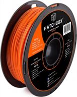 нить для 3d-принтера orange petg - катушка 1 кг, точность размеров +/- 0,03 мм, 1,75 мм hatchbox логотип